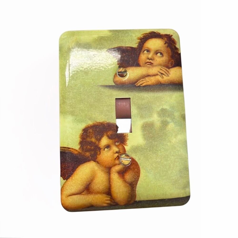 VTG Raphael Cherubs Angels Single Light Switch Plate Cover Art Renaissance Screw